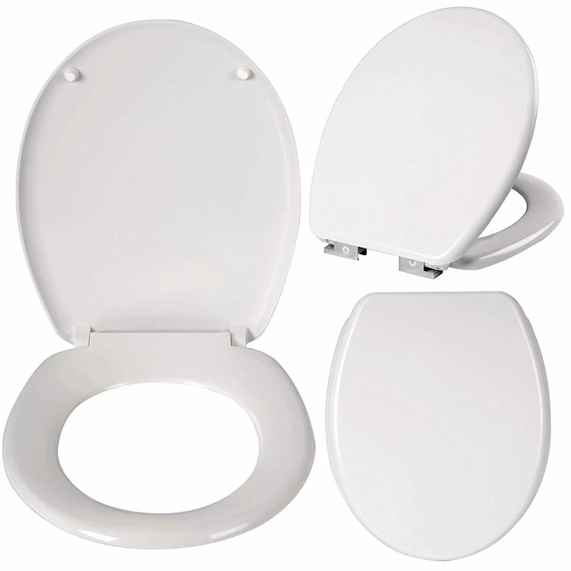 Universal Size Oval/ Round Shape with Wood Grain Pattern Toilet Seat