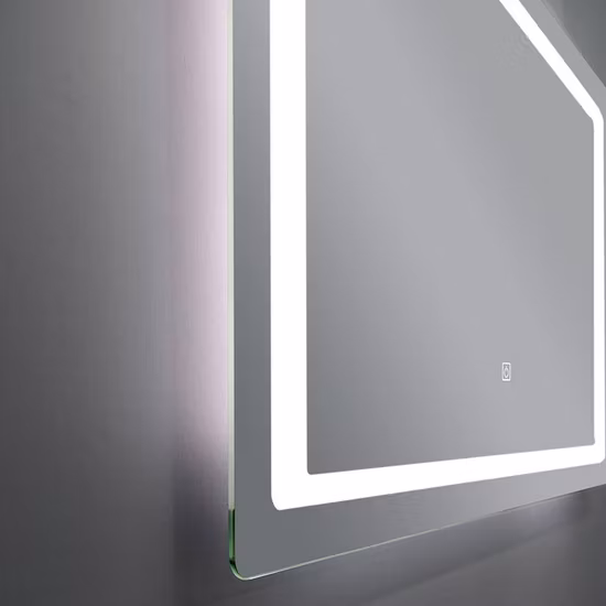 Apartment Small Size Bathroom Plywood Cabinet Corner Vanity with Mirror Single Sink