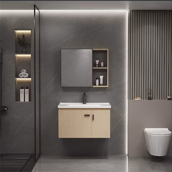 Cheap Small Size Project Mirrored Ceramic Basin Bathroom Vanities